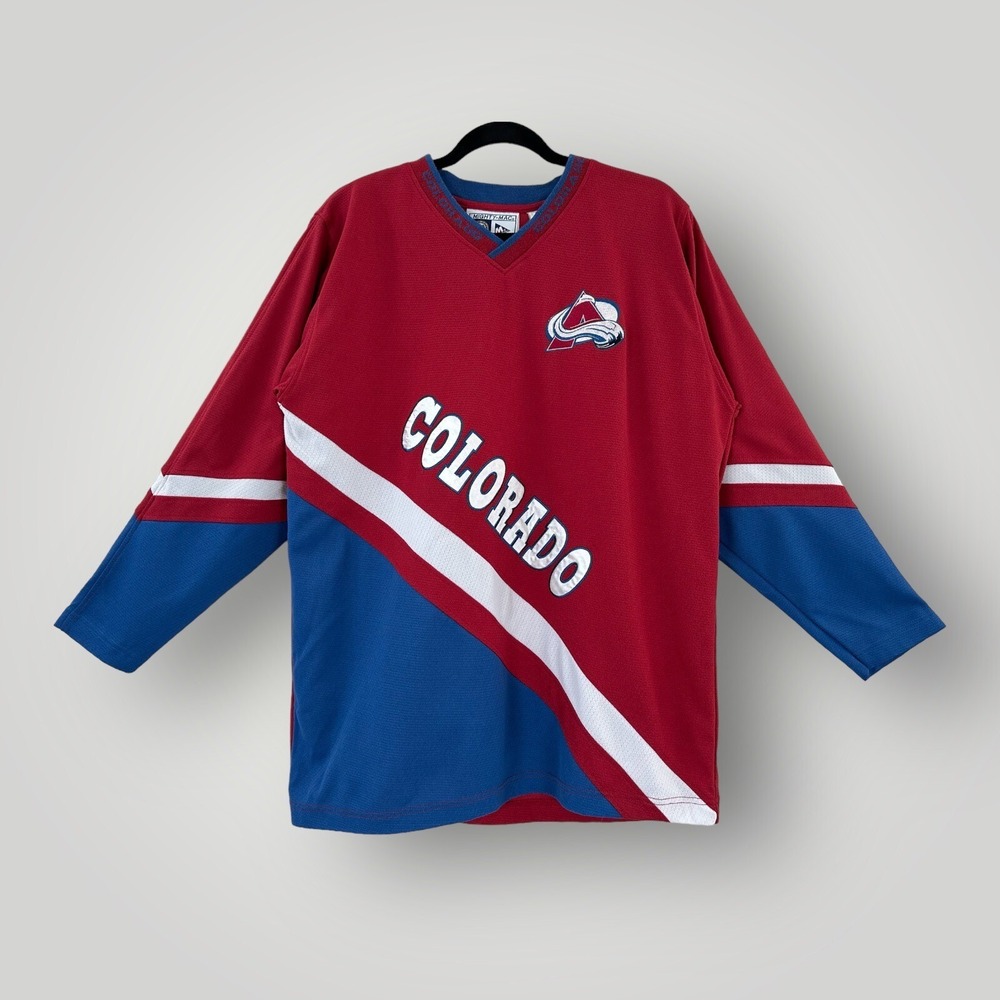 Vintage NHL Mighty-Mac Colorado Avalanche YOUTH Size XL Jersey Official Shirt